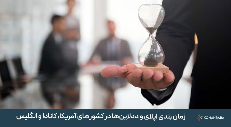 زمان‌بندی اپلای و ددلاین‌ها در کشورهای آمریکا، کانادا و انگلیس