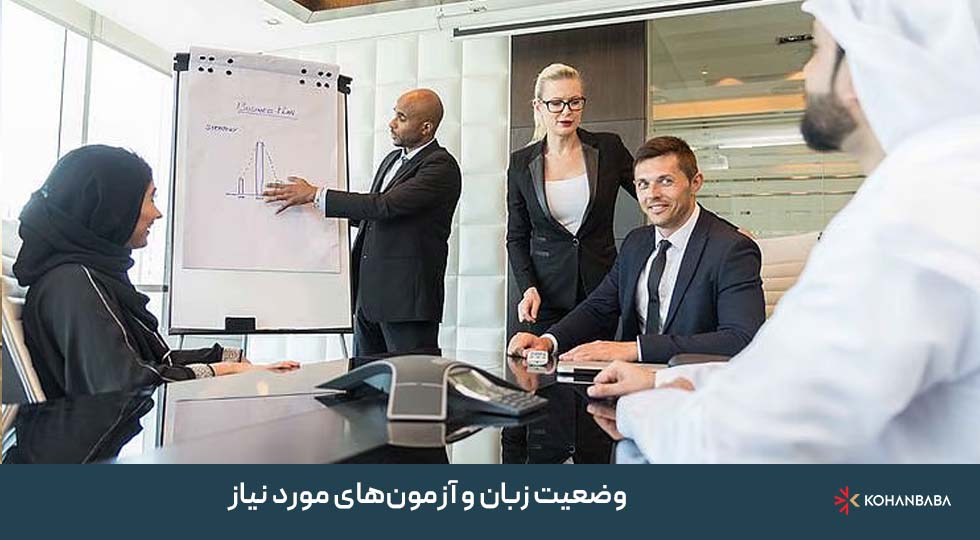3. وضعیت زبان و آزمون‌های مورد نیاز
