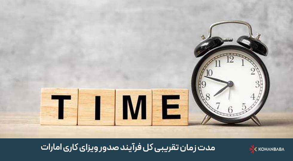مدت زمان تقریبی کل فرآیند صدور ویزای کاری امارات