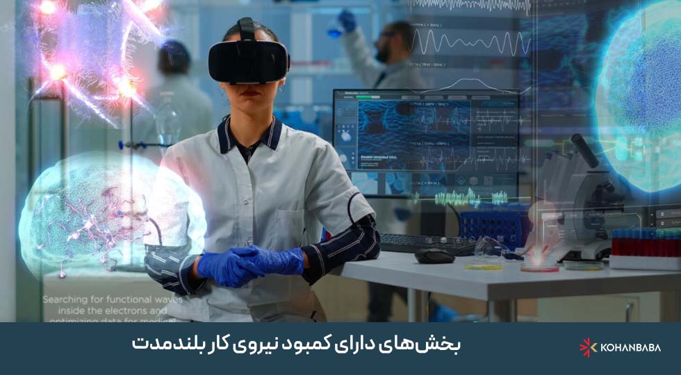 2) بخش‌های دارای کمبود نیروی کار بلندمدت