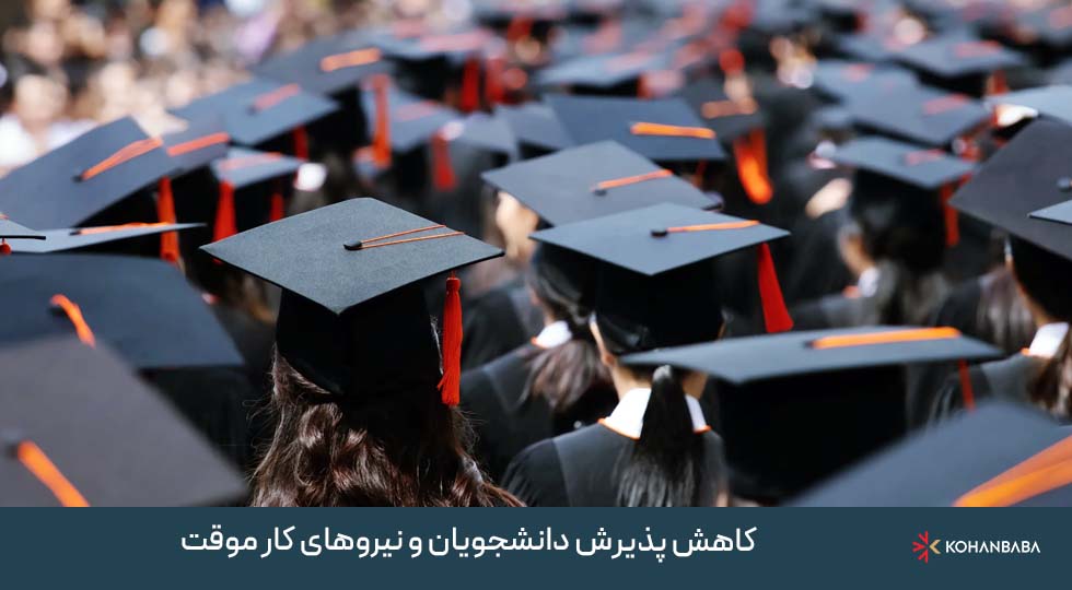 کاهش پذیرش دانشجویان و نیروهای کار موقت